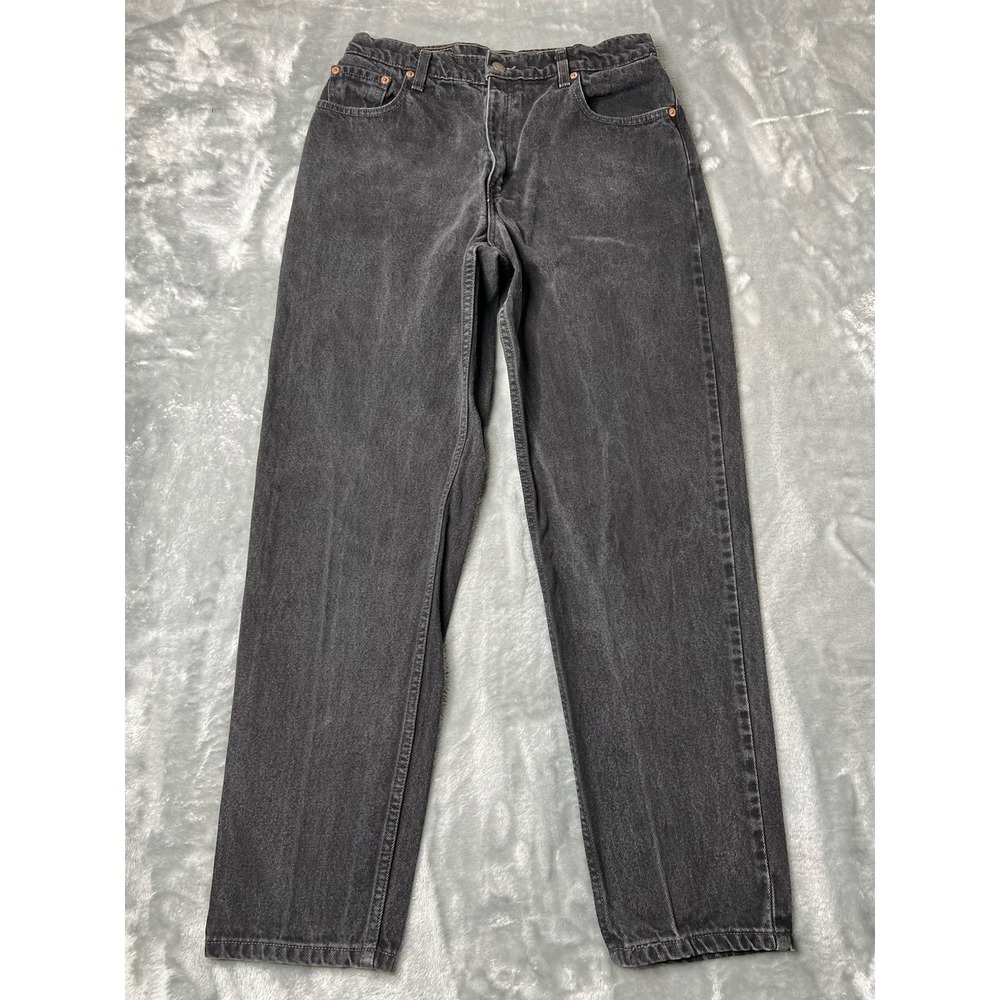 Levi's Jeans Women Size 13 JR Relaxed Fit Black Denim 550 Denim Y2K